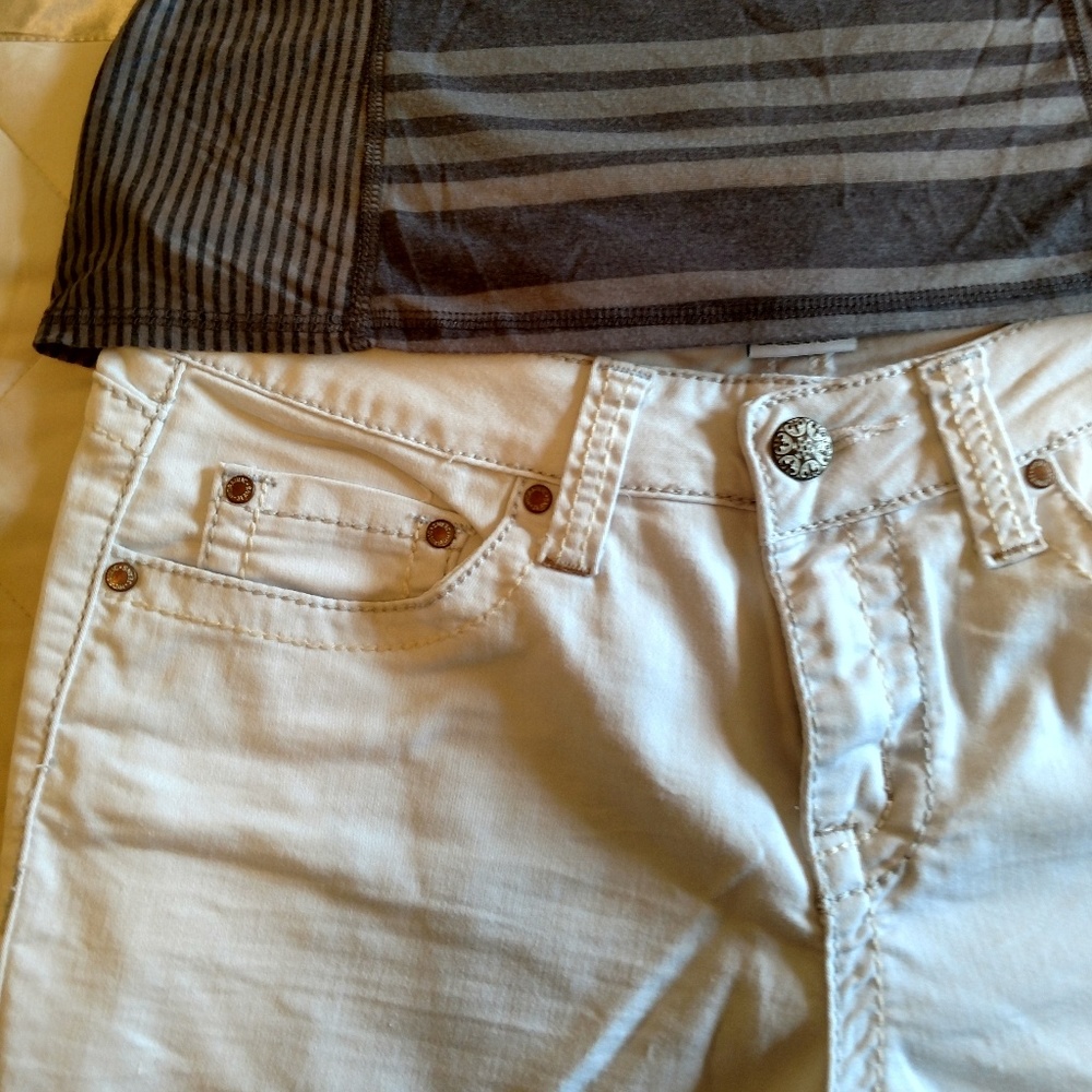 White Khaki Hydraulic Pants